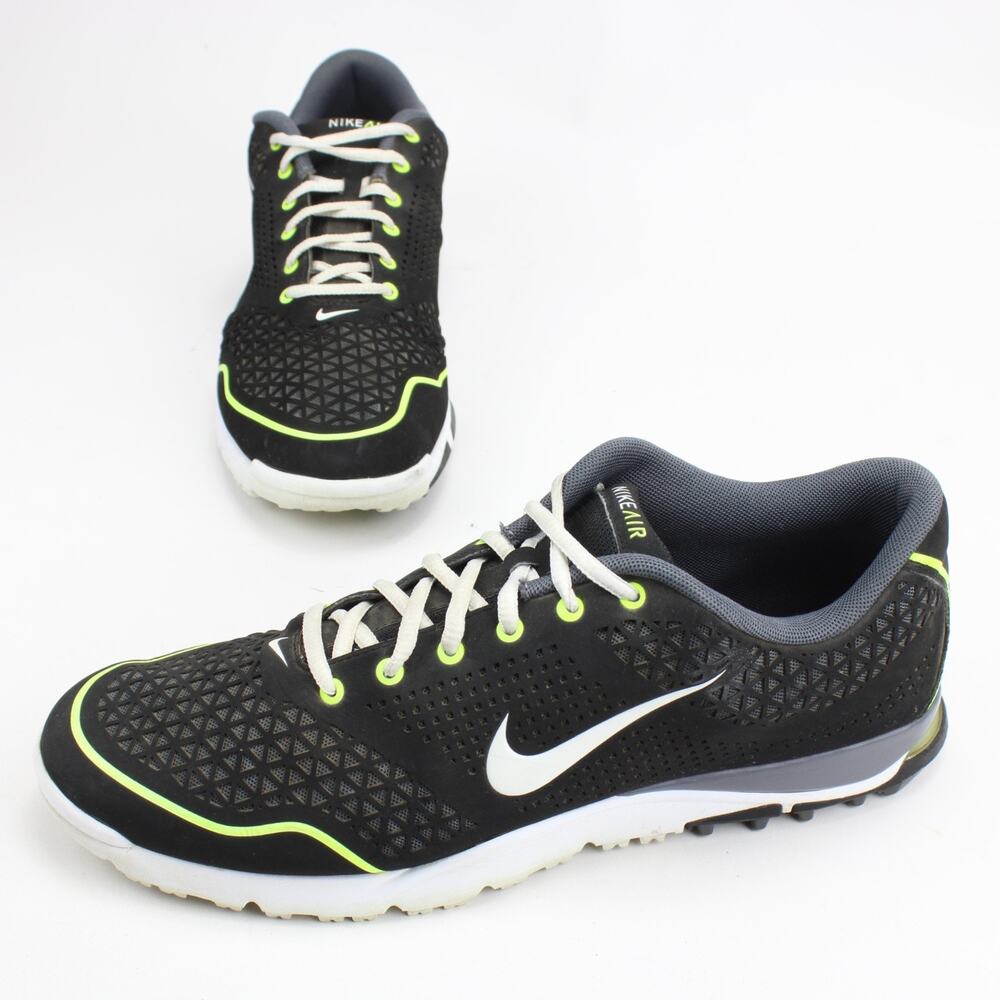 Nike Air Rate max Golf Shoe Spike Mens Size 10 Black/Neon Green